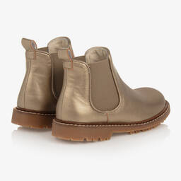 Bonpoint-Girls Gold Metallic Ankle Boots | Childrensalon Outlet