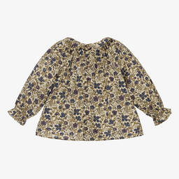 بونبوان-بلوز أطفال بناتي قطن عضوي لون أخضر | Childrensalon Outlet