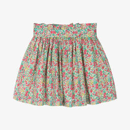 Bonpoint-Girls Green Liberty Print Skirt | Childrensalon Outlet