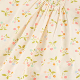 Bonpoint-Кремовый хлопковый топ с вишнями для девочек | Childrensalon Outlet