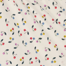 Bonpoint-Girls Ivory Cherry Print Ruffle Dress | Childrensalon Outlet