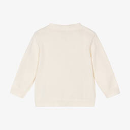 Bonpoint-Girls Ivory Cotton Knitted Jumper | Childrensalon Outlet
