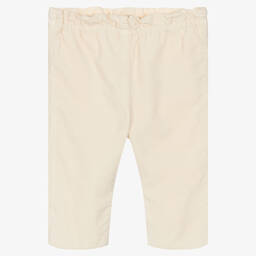 Bonpoint-Girls Ivory Cotton Needlecord Trousers | Childrensalon Outlet