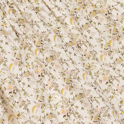 بونبوان-فستان قطن لون عاجي وأخضر بطبعة ورود | Childrensalon Outlet