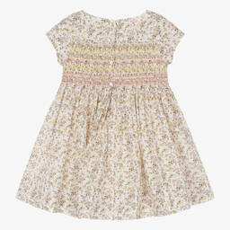 Bonpoint-Girls Ivory Liberty Print Smocked Dress | Childrensalon Outlet