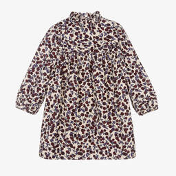 Bonpoint-Girls Ivory & Purple Berry Corduroy Dress | Childrensalon Outlet