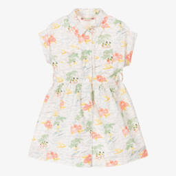 Bonpoint-Кремовое хлопковое платье Tropic для девочек | Childrensalon Outlet