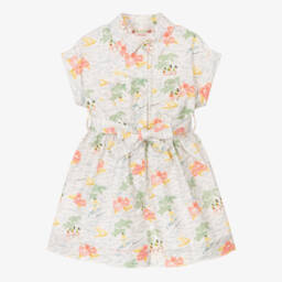 Bonpoint-Кремовое хлопковое платье Tropic для девочек | Childrensalon Outlet
