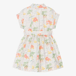 Bonpoint-Кремовое хлопковое платье Tropic для девочек | Childrensalon Outlet