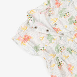 Bonpoint-Кремовое хлопковое платье Tropic для девочек | Childrensalon Outlet