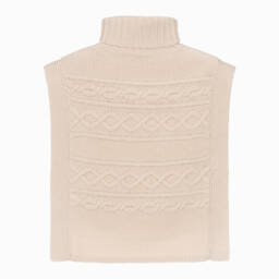 Bonpoint-بونشو صوف محبوك لون عاجي للبنات | Childrensalon Outlet