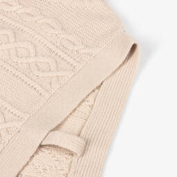 Bonpoint-بونشو صوف محبوك لون عاجي للبنات | Childrensalon Outlet