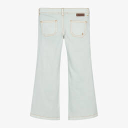 بونبوان-جينز بأرجل واسعة قطن دنيم لون أزرق فاتح | Childrensalon Outlet