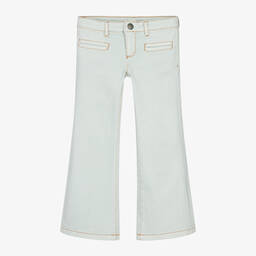 بونبوان-جينز بأرجل واسعة قطن دنيم لون أزرق فاتح | Childrensalon Outlet