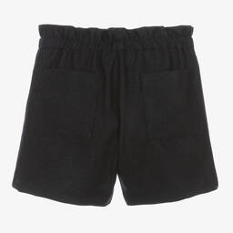 Bonpoint-Girls Navy Blue Wool Shorts | Childrensalon Outlet
