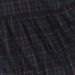 بونبوان-فستان تارتان قطن وتول لون كحلي | Childrensalon Outlet