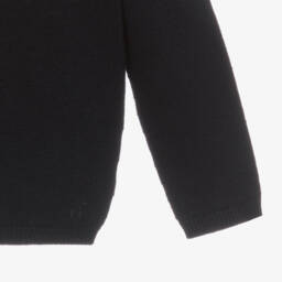 Bonpoint-Girls Navy Wool-Cotton Jumper | Childrensalon Outlet