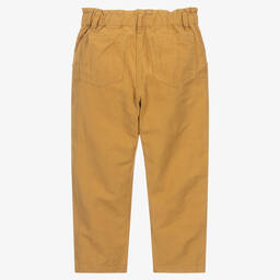 Bonpoint-Girls Ochre Yellow Chino Trousers | Childrensalon Outlet