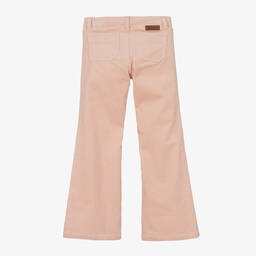 Bonpoint-Girls Pink Corduroy Flared Trousers | Childrensalon Outlet