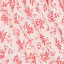 بونبوان-فستان بطبعة ورود قطن لون زهري وعاجي | Childrensalon Outlet