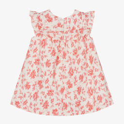 بونبوان-فستان أطفال بناتى بطبعة ورود لون زهرى وعاجى | Childrensalon Outlet