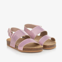 Bonpoint-Girls Pink Leather Sandals | Childrensalon Outlet