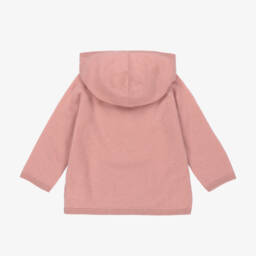 Bonpoint-Girls Pink Pure Cashmere Hooded Sweater | Childrensalon Outlet