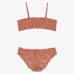 Bonpoint-بيكيني بنقشة ليبرتي لون أحمر للبنات | Childrensalon Outlet