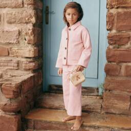 Bonpoint-Girls Rosy Denim Flare Pants | Childrensalon Outlet
