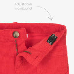 Bonpoint-Girls Scarlet Corduroy Flare Trousers | Childrensalon Outlet