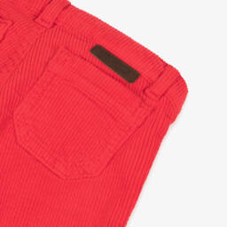 Bonpoint-Girls Scarlet Corduroy Flare Trousers | Childrensalon Outlet