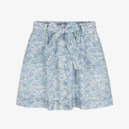 Bonpoint-تنورة تانا لون سماوي مزهرة للبنات | Childrensalon Outlet