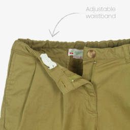 Bonpoint-Girls Soft Green Twill Shorts | Childrensalon Outlet