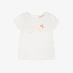 Bonpoint-Girls Soft Ivory Aloha Tee | Childrensalon Outlet