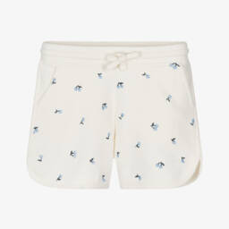 Bonpoint-Girls Soft Ivory Cherry Shorts | Childrensalon Outlet