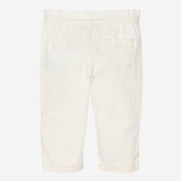 Bonpoint-بنطلون تويل عاجي ناعم للبنات | Childrensalon Outlet