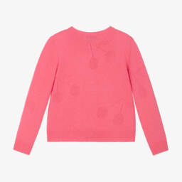 Bonpoint-Girls Soft Pure Cashmere Cherry Cardigan | Childrensalon Outlet