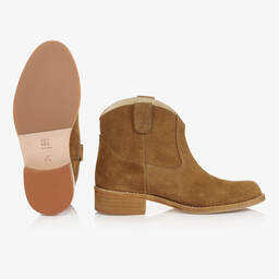 Bonpoint-Girls Suede Ankle Boots | Childrensalon Outlet