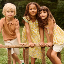Bonpoint-Girls Sunshine Floral Print Dress | Childrensalon Outlet