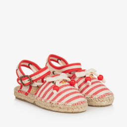 Bonpoint-Girls Vibrant Stripe Espadrille Shoes | Childrensalon Outlet