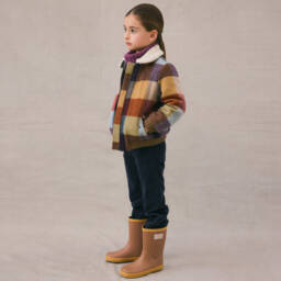 Bonpoint-Girls Wool Blend Check Jacket | Childrensalon Outlet