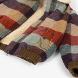 Bonpoint-Girls Wool Blend Check Jacket | Childrensalon Outlet