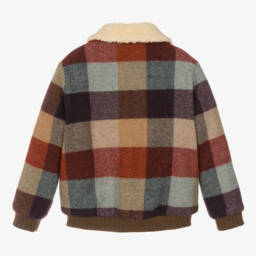 Bonpoint-Girls Wool Blend Check Jacket | Childrensalon Outlet