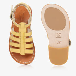 Bonpoint-صندل جلد لون أصفر للبنات | Childrensalon Outlet