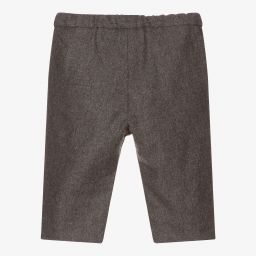 Bonpoint-Grey Wool Flannel Trousers | Childrensalon Outlet