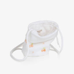 Bonpoint-Ivory Cherry Daisy Embroidered Bag | Childrensalon Outlet