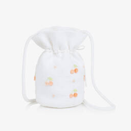 Bonpoint-Ivory Cherry Daisy Embroidered Bag | Childrensalon Outlet