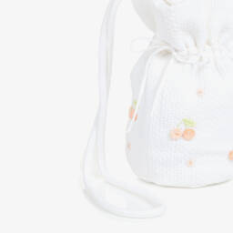 Bonpoint-Ivory Cherry Daisy Embroidered Bag | Childrensalon Outlet