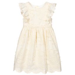 Bonpoint-Ivory Embroidered Dress | Childrensalon Outlet
