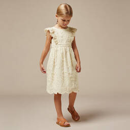 Bonpoint-Ivory Embroidered Dress | Childrensalon Outlet